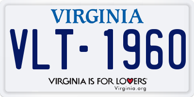 VA license plate VLT1960