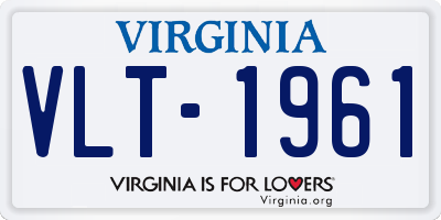 VA license plate VLT1961
