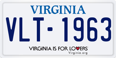 VA license plate VLT1963