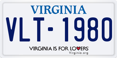 VA license plate VLT1980