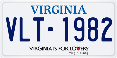 VA license plate VLT1982