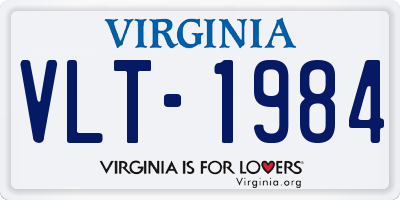 VA license plate VLT1984