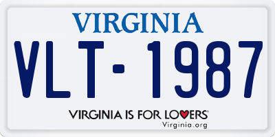VA license plate VLT1987