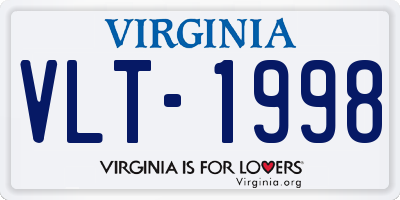 VA license plate VLT1998