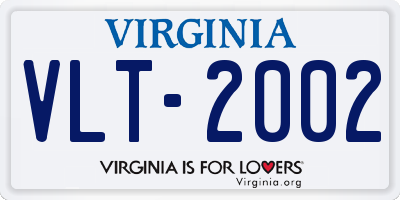 VA license plate VLT2002