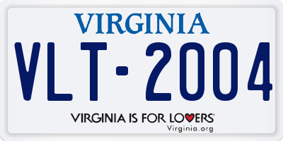 VA license plate VLT2004