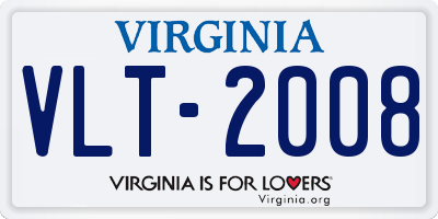 VA license plate VLT2008