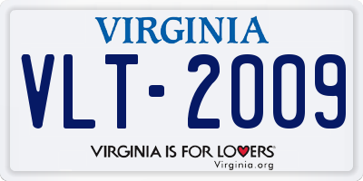 VA license plate VLT2009