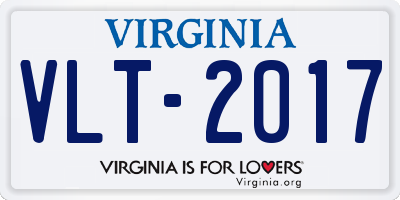 VA license plate VLT2017
