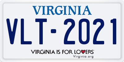 VA license plate VLT2021