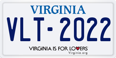 VA license plate VLT2022