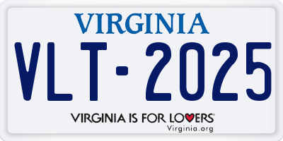VA license plate VLT2025