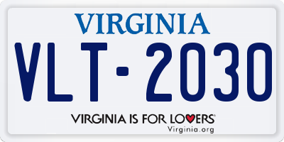 VA license plate VLT2030