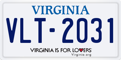 VA license plate VLT2031