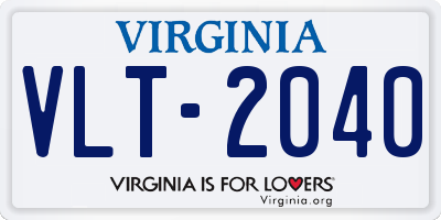 VA license plate VLT2040