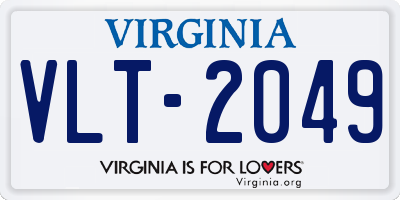 VA license plate VLT2049