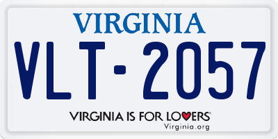 VA license plate VLT2057