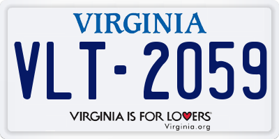 VA license plate VLT2059