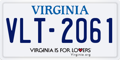 VA license plate VLT2061