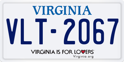 VA license plate VLT2067