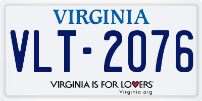 VA license plate VLT2076