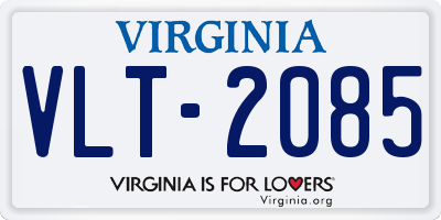 VA license plate VLT2085
