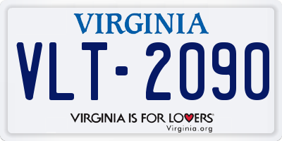 VA license plate VLT2090