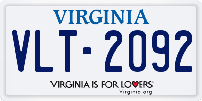 VA license plate VLT2092