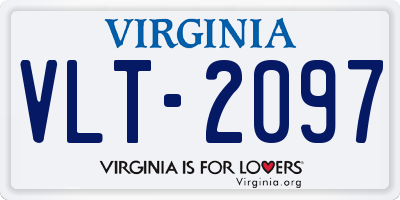 VA license plate VLT2097