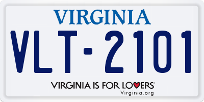 VA license plate VLT2101