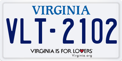 VA license plate VLT2102