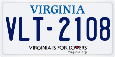VA license plate VLT2108