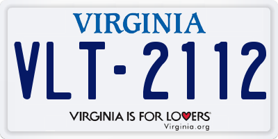 VA license plate VLT2112