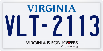 VA license plate VLT2113