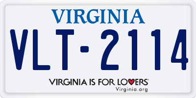 VA license plate VLT2114
