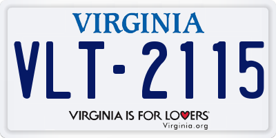VA license plate VLT2115