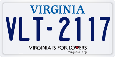 VA license plate VLT2117