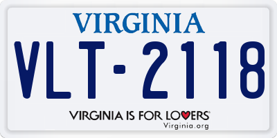 VA license plate VLT2118