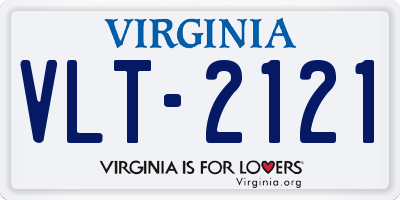 VA license plate VLT2121