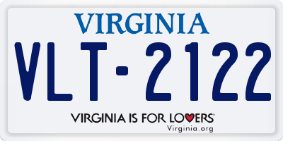 VA license plate VLT2122