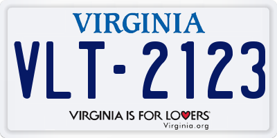 VA license plate VLT2123