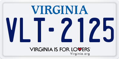 VA license plate VLT2125