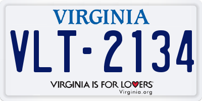 VA license plate VLT2134