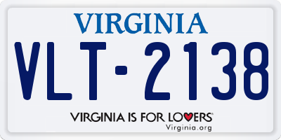 VA license plate VLT2138