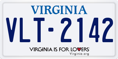 VA license plate VLT2142