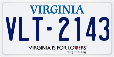 VA license plate VLT2143