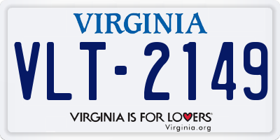 VA license plate VLT2149