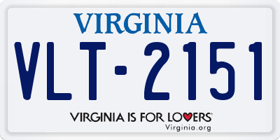 VA license plate VLT2151