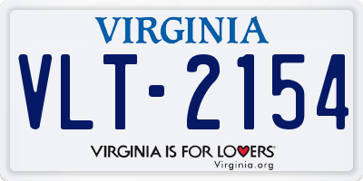 VA license plate VLT2154