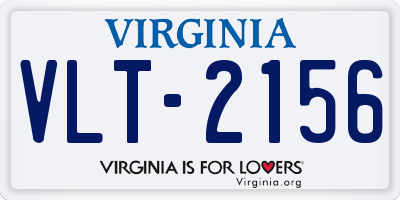 VA license plate VLT2156